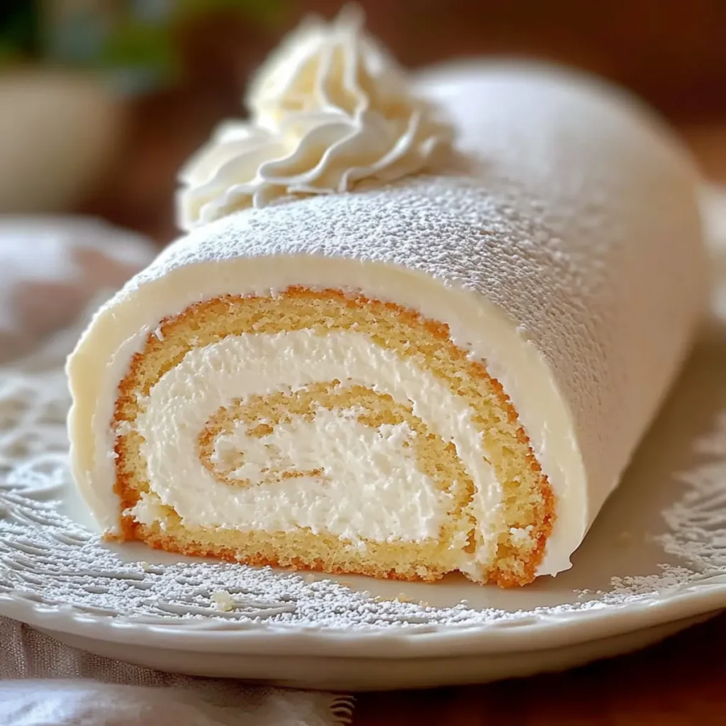 Classic Vanilla Cream Roll Cake