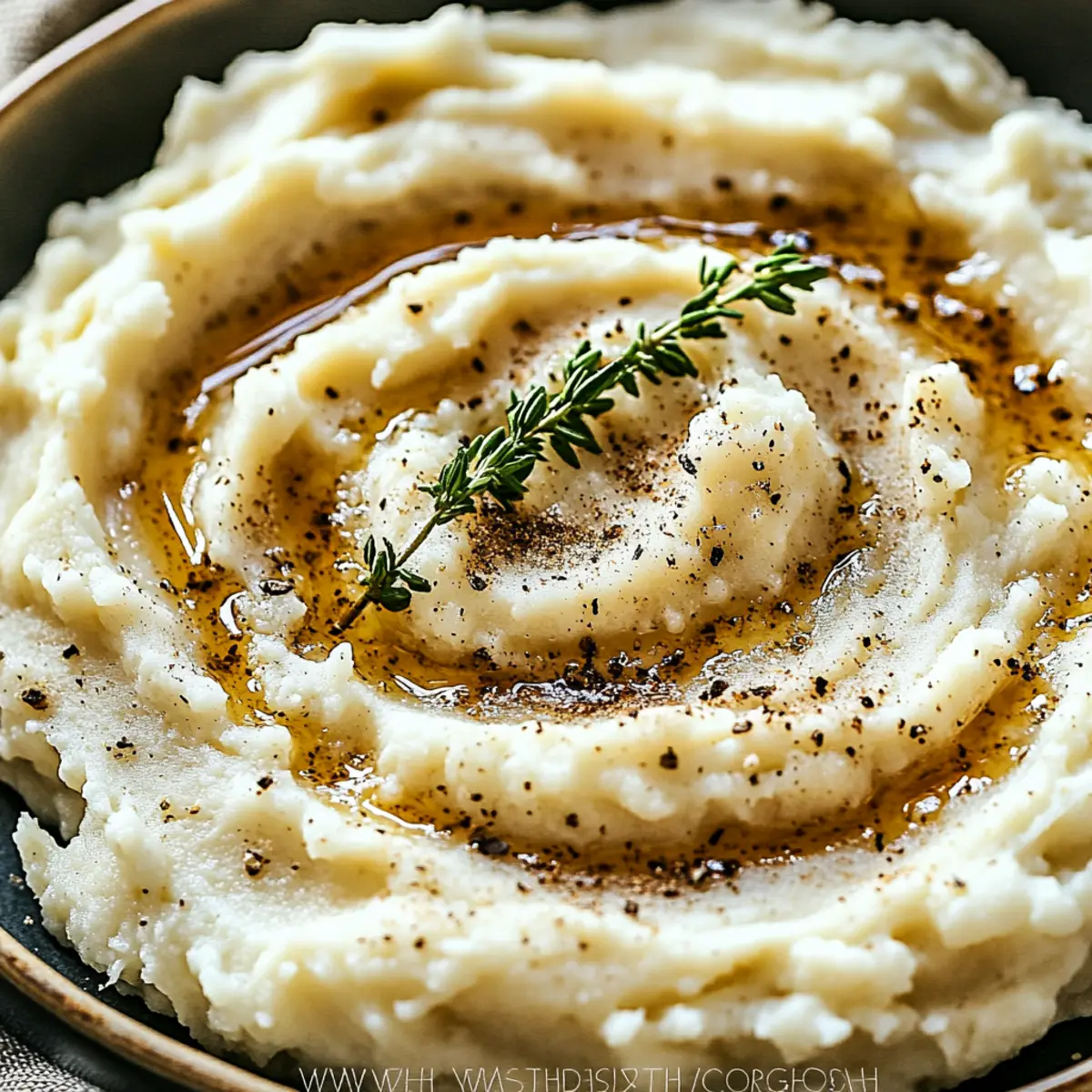 Brown Butter Mashed Cauliflower