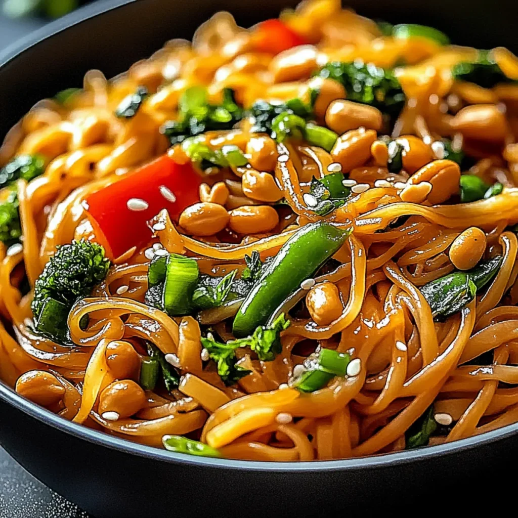 One-Pot Peanut Noodle Stir Fry