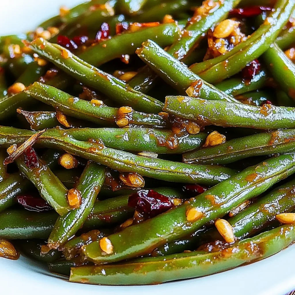 Maple Chili Roasted Green Beans