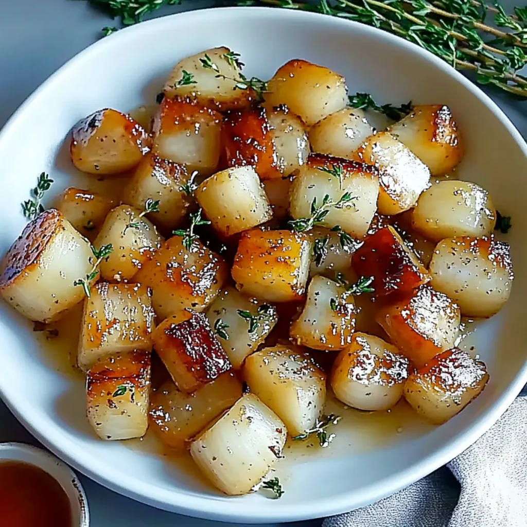 Honey Roasted Garlic Turnips