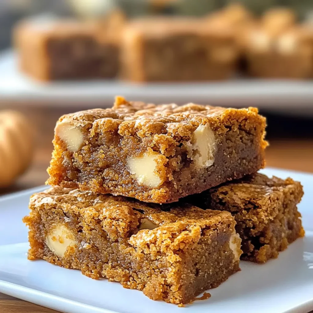 Brown Butter Pumpkin Blondies