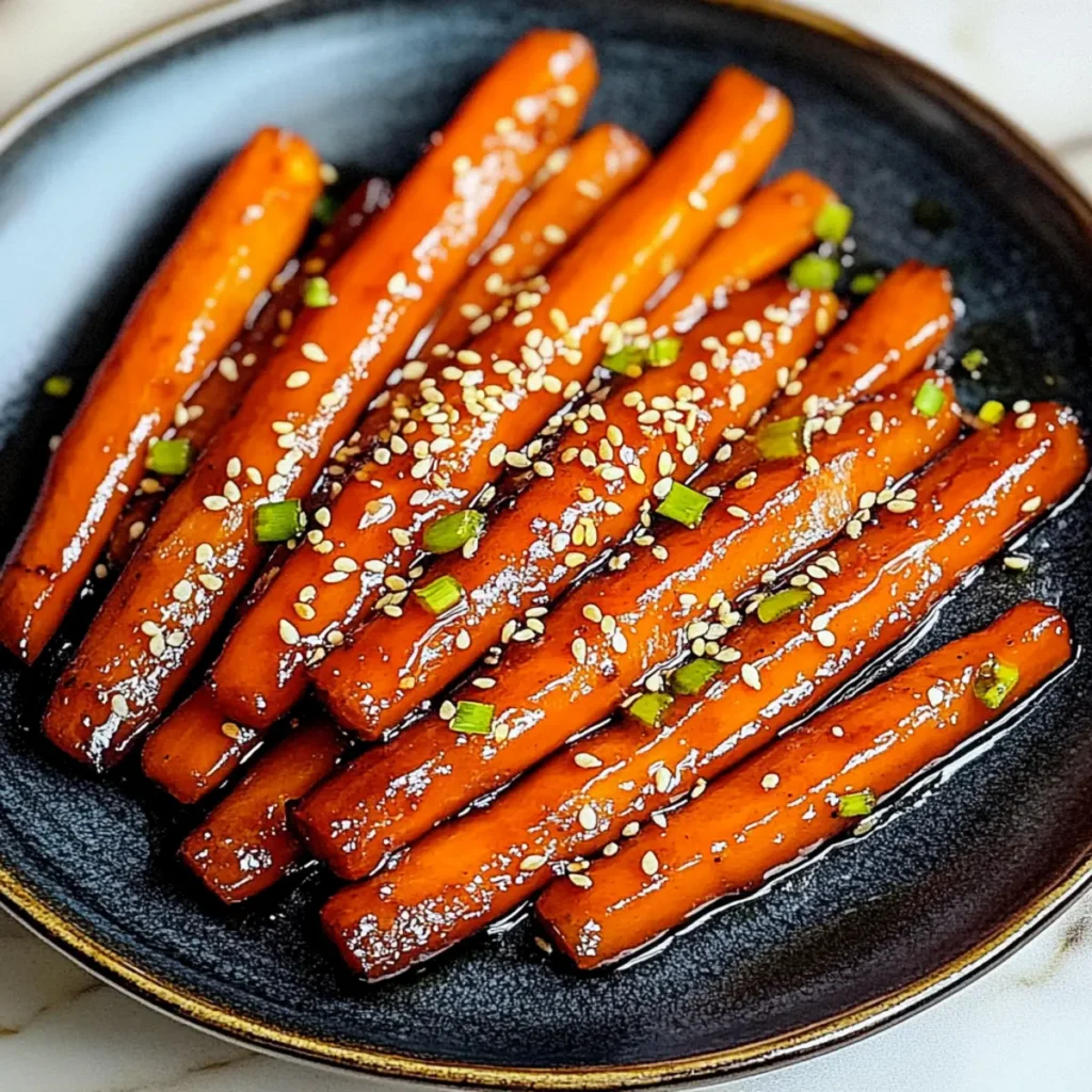 Miso Glazed Carrots with Sesame Seeds