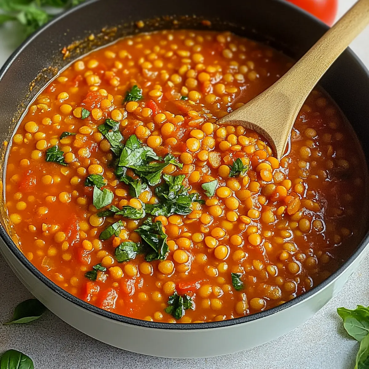 Sweet and Spicy Harissa Lentil Stew