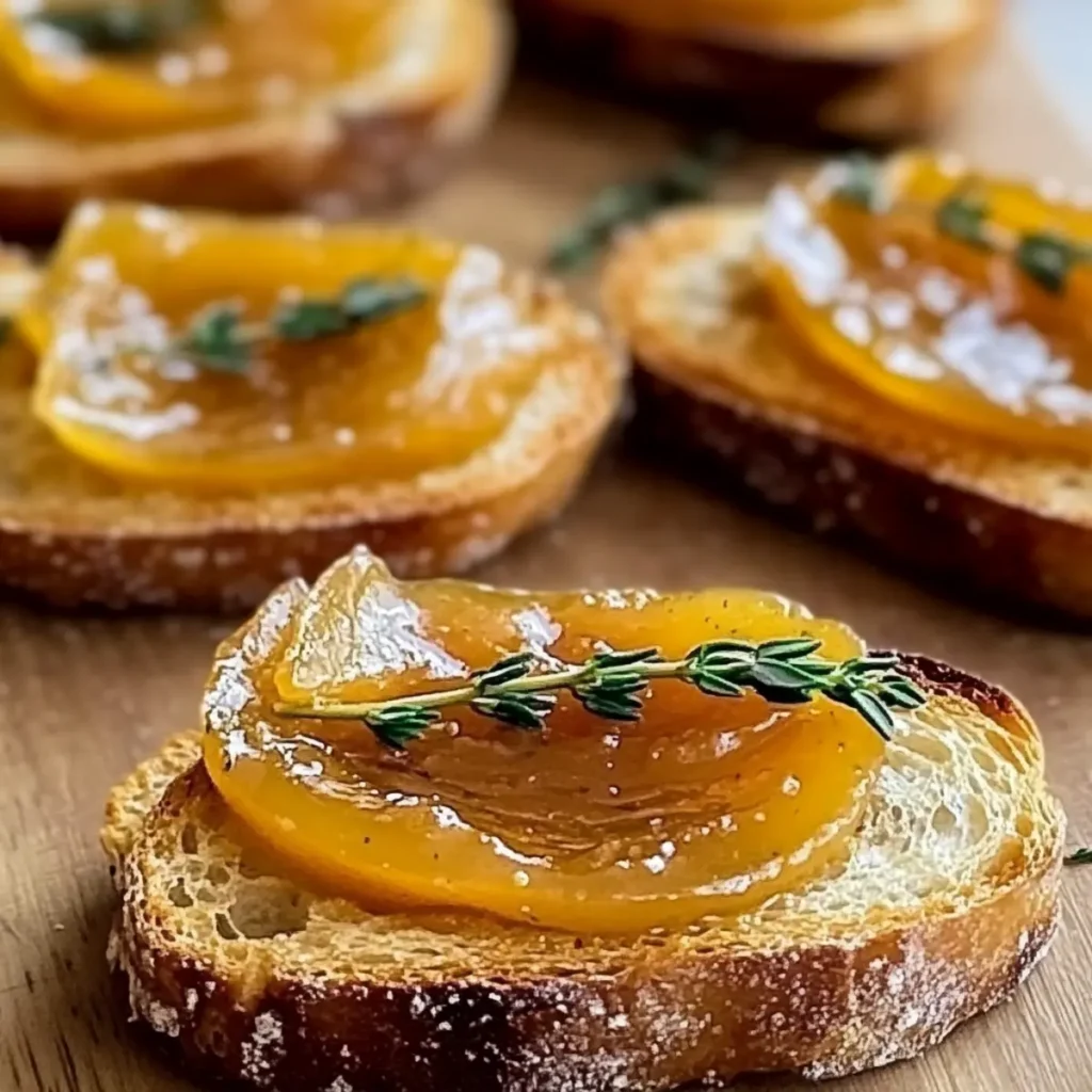 Pumpkin Butter Crostini with Thyme