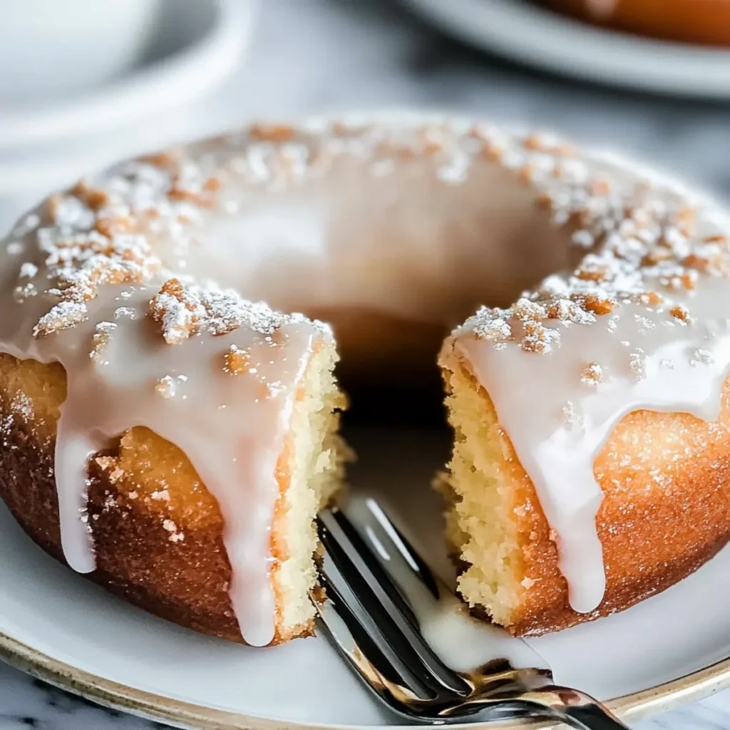 Doughnut Cake with Spiced Glaze Party Dessert