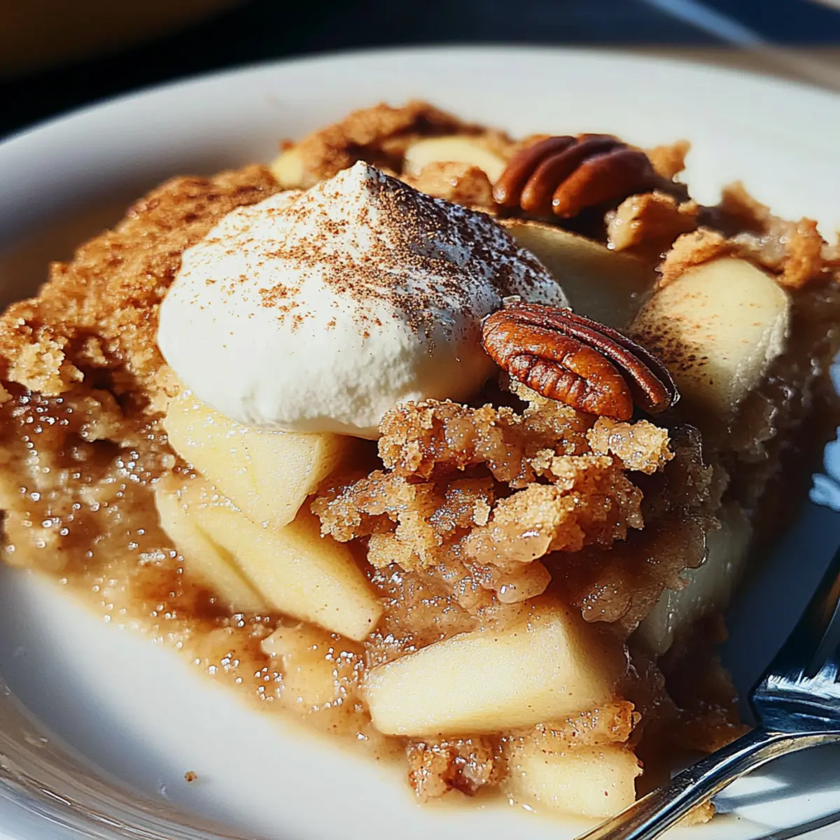 Bourbon Apple Pecan Cobbler