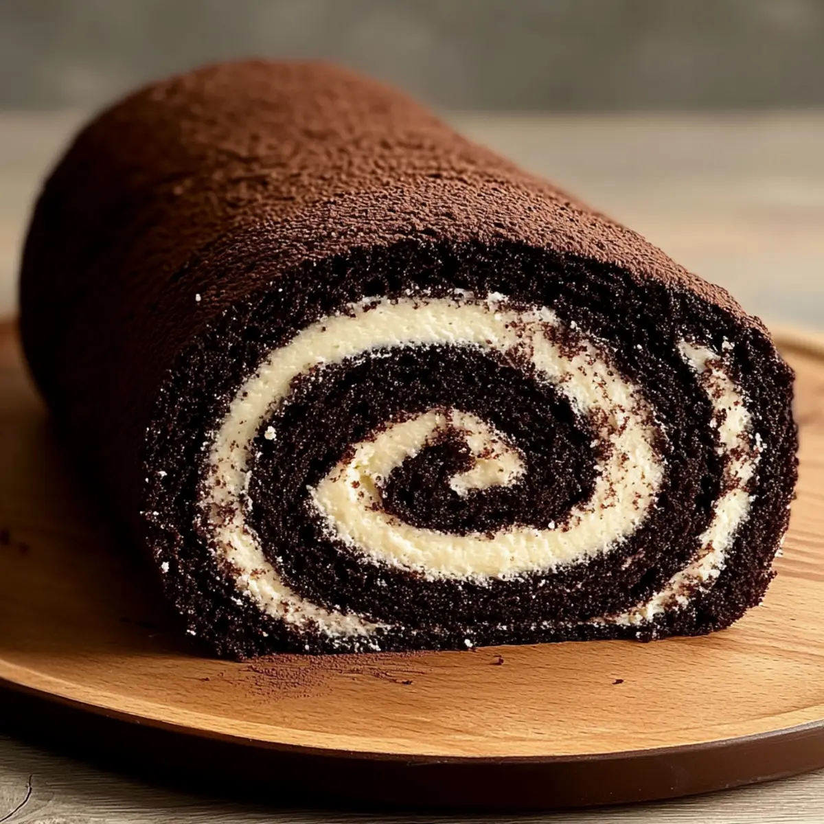 Irresistible Chocolate Sponge Roll Cake