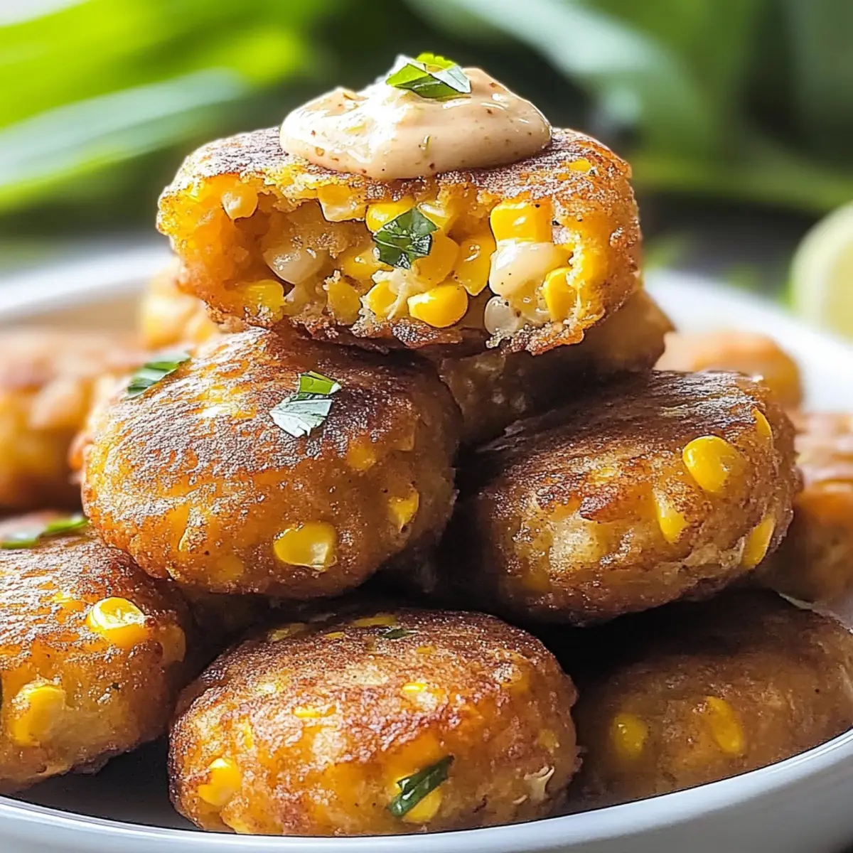 Sweet Corn Fritters with Chili Lime Aioli