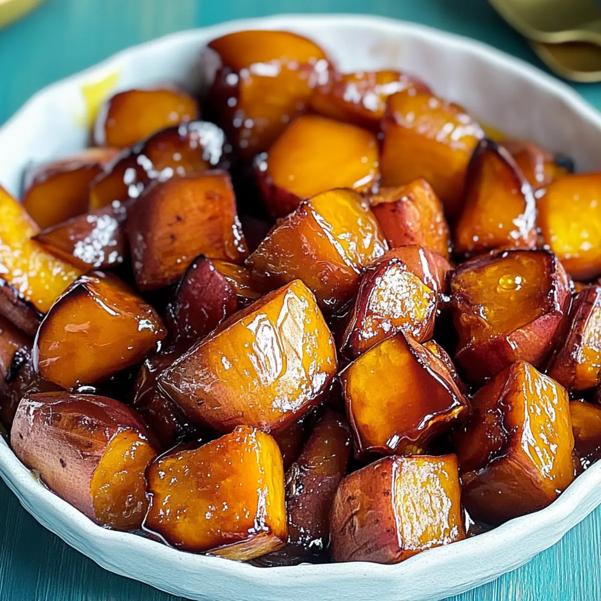 Hot Honey Caramel Sweet Potatoes