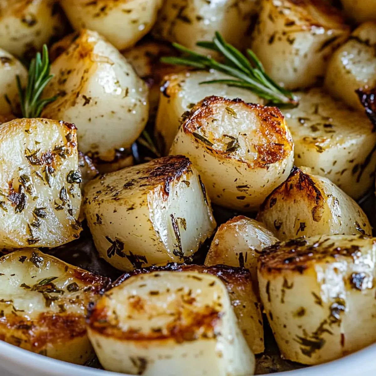 Herb Roasted Turnips with Garlic Oil