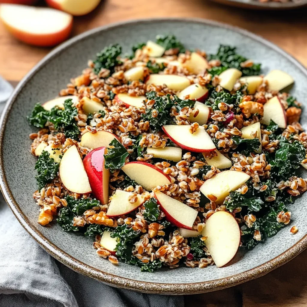 Kale and Apple Farro Salad