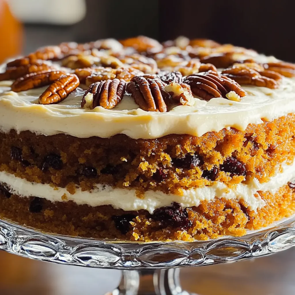 Pumpkin Pecan Praline Cake