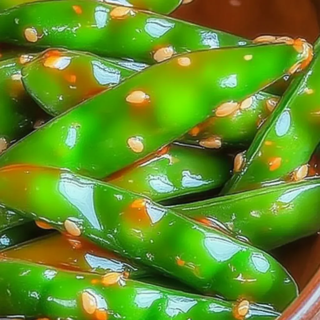 Ginger Soy Glazed Snow Peas