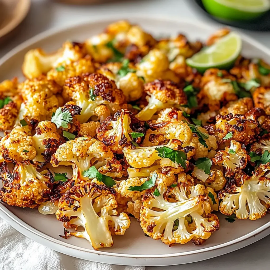 Chili Lime Roasted Cauliflower