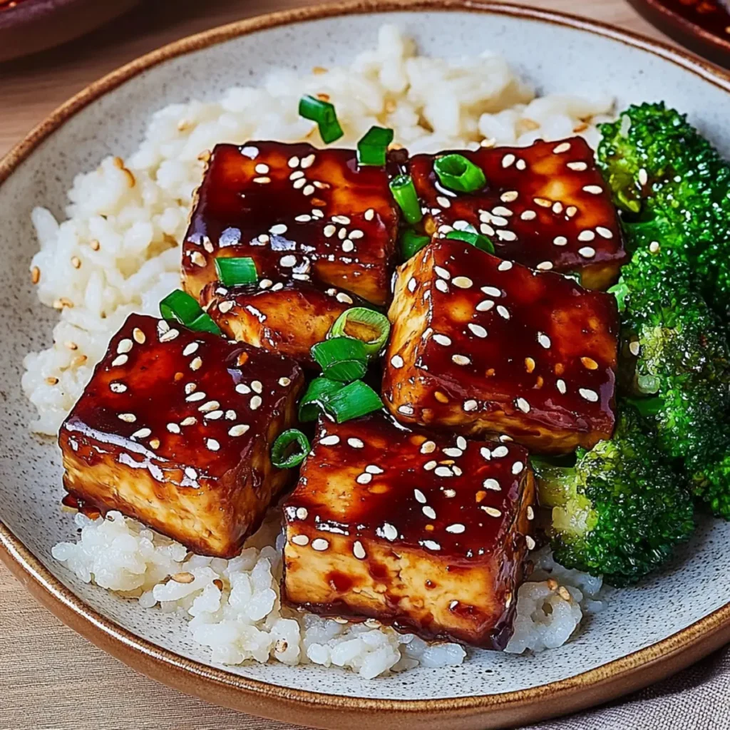 Korean BBQ Tofu with Sesame Glaze