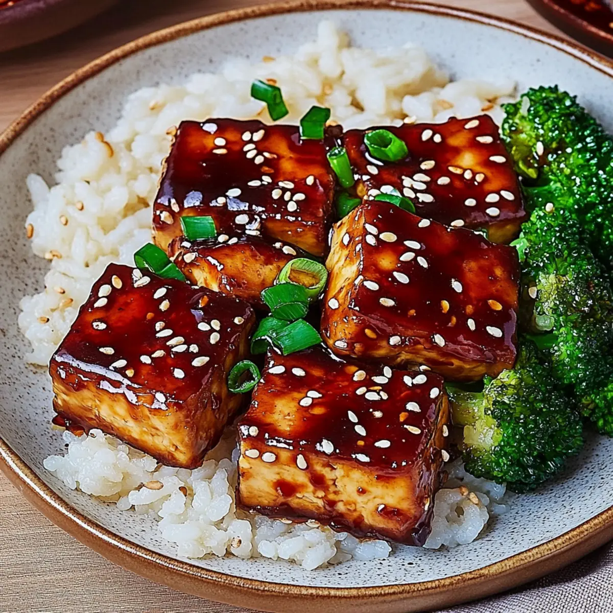Korean BBQ Tofu with Sesame Glaze