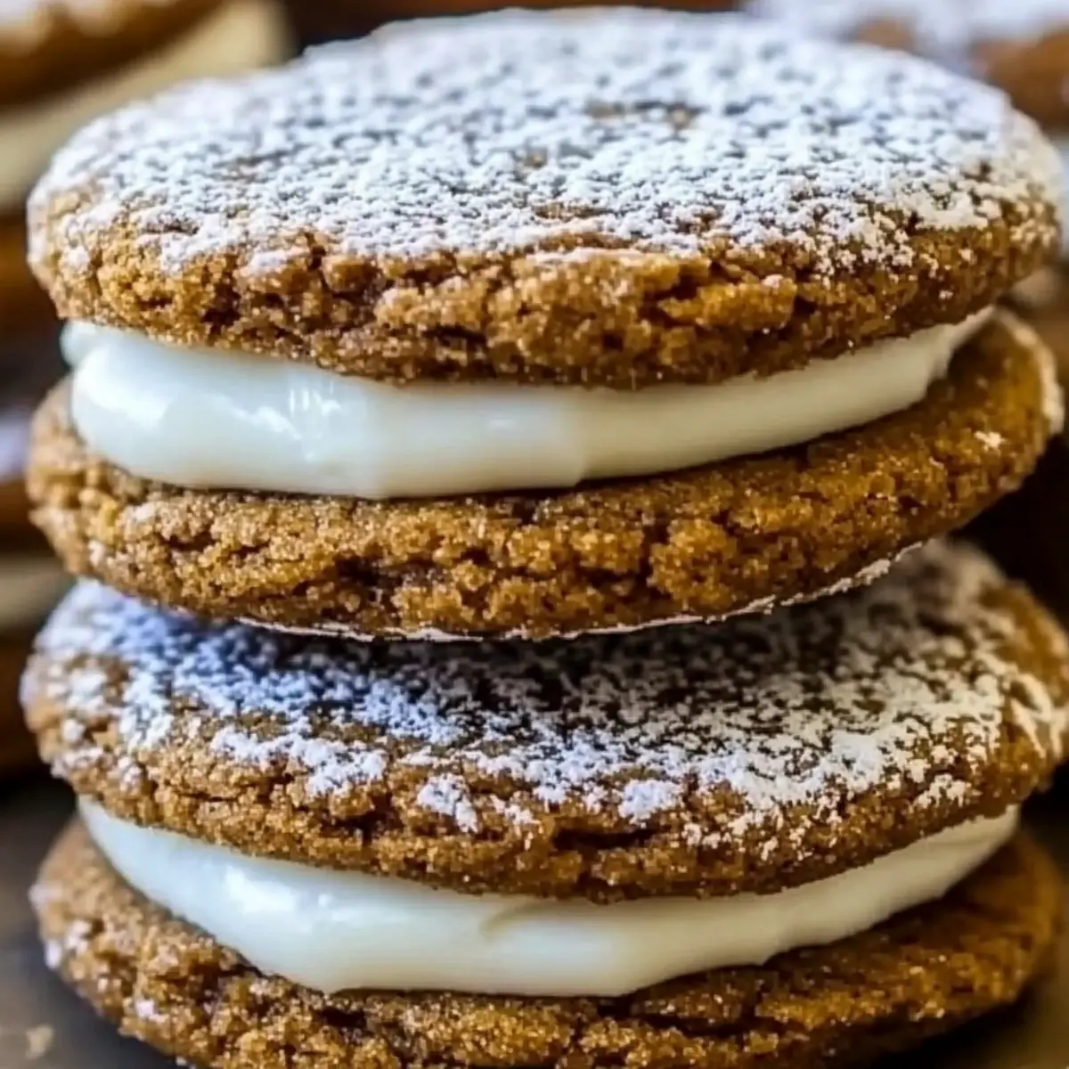 Ginger Molasses Cookie Sandwiches