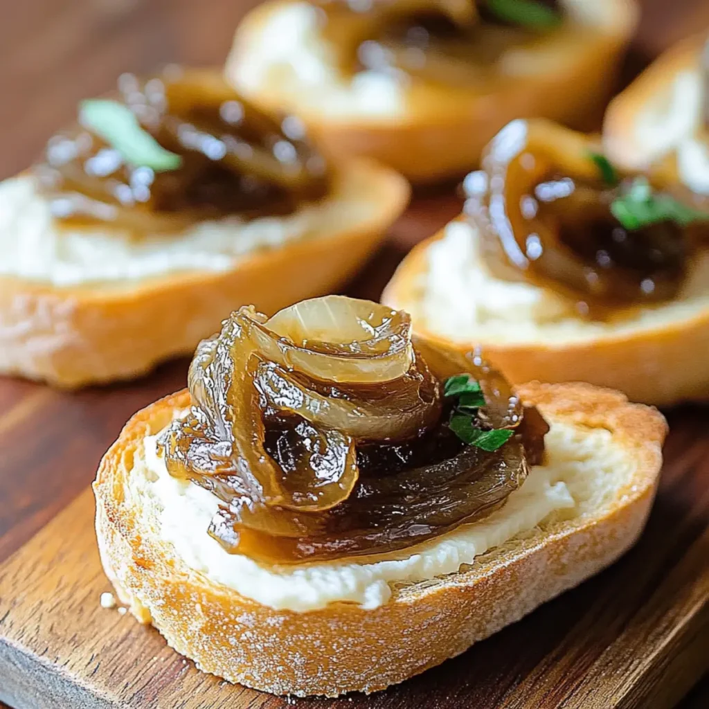 Caramelized Onion Jam Crostini