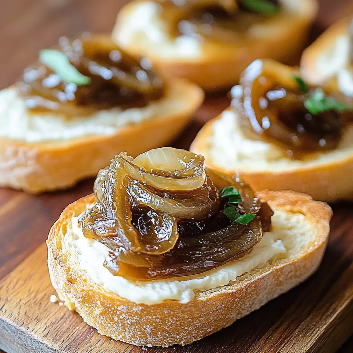 Caramelized Onion Jam Crostini