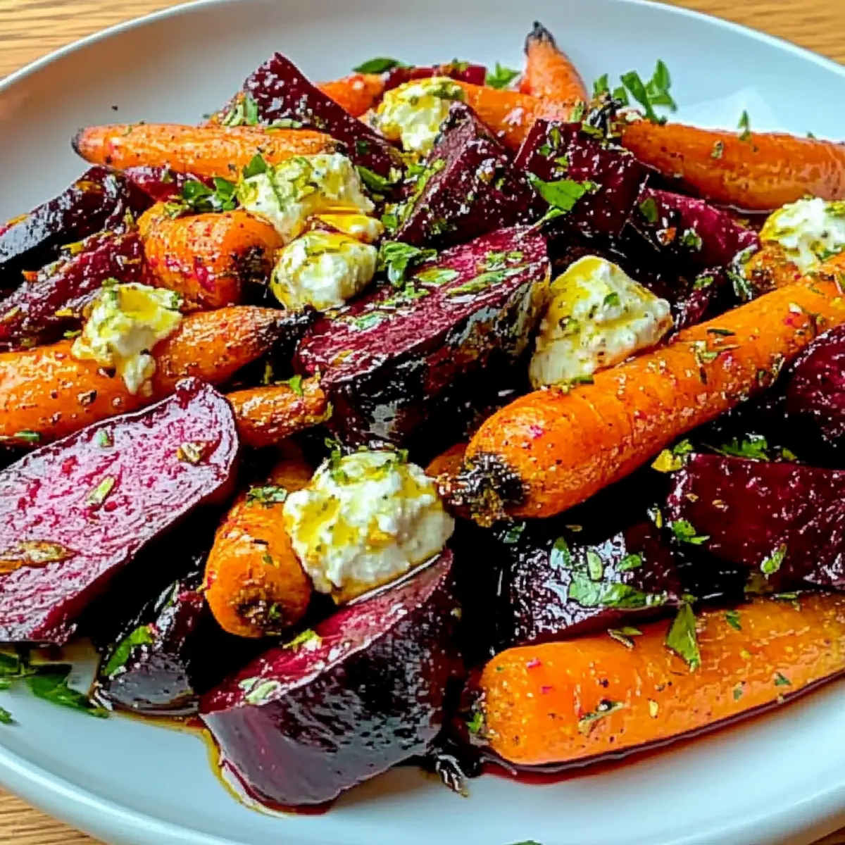 Balsamic Roasted Beet and Carrot Salad