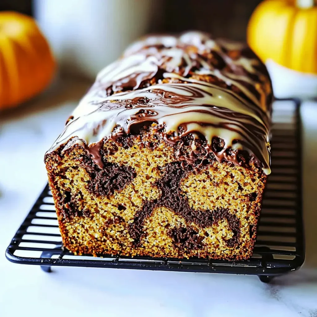 Pumpkin Chocolate Marble Loaf