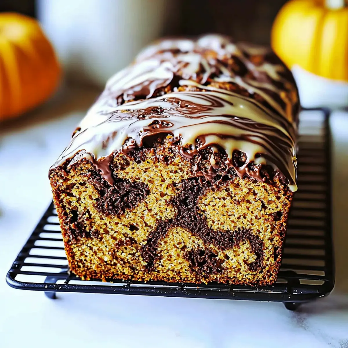 Pumpkin Chocolate Marble Loaf