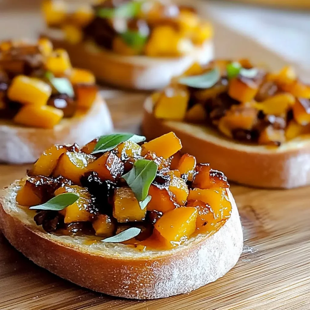 Butternut Squash Bruschetta with Brown Butter