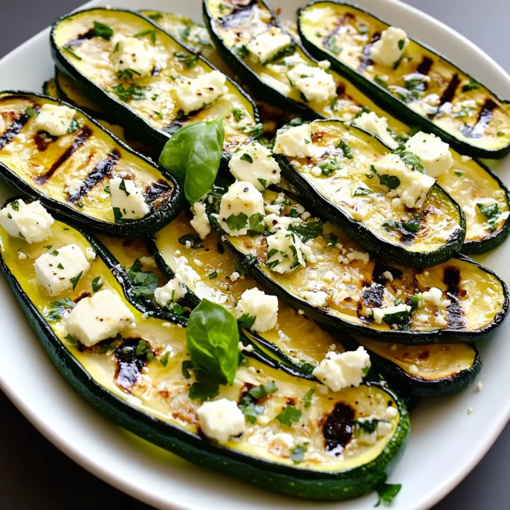 Charred Zucchini with Lemon and Feta