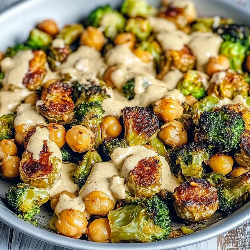 Sheet Pan Chickpea Brussels Lunch