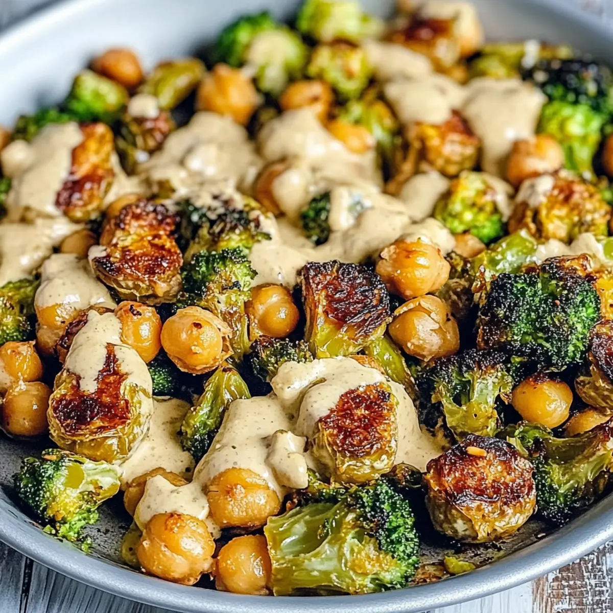 Sheet Pan Chickpea Brussels Lunch