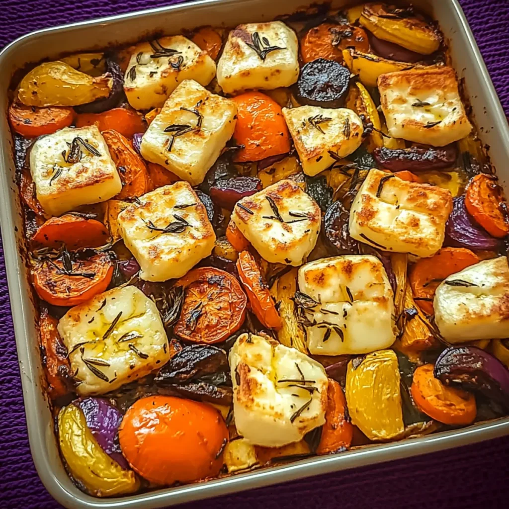 Roasted Vegetable and Halloumi Bake