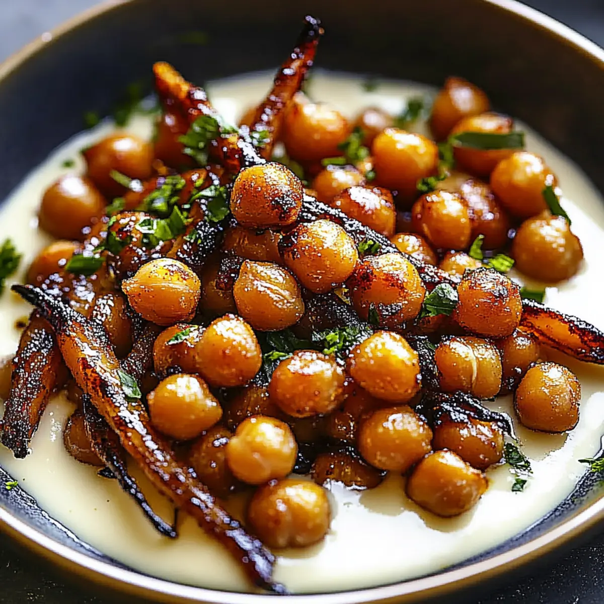 Sweet and Spicy Roasted Chickpeas