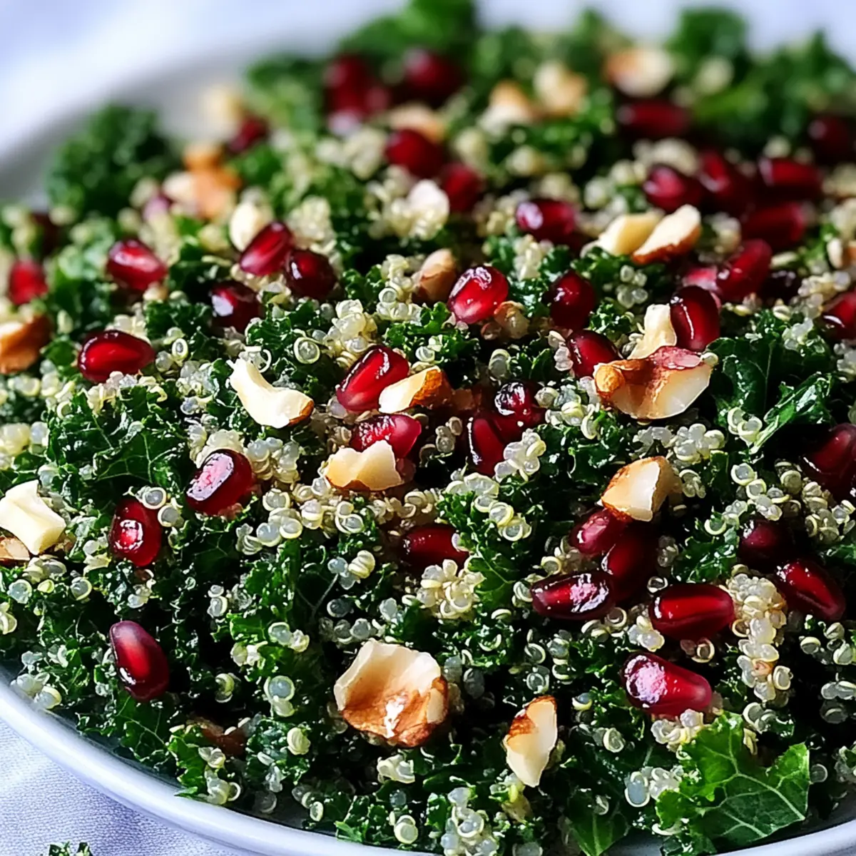 Pomegranate Kale Quinoa Lunch Salad