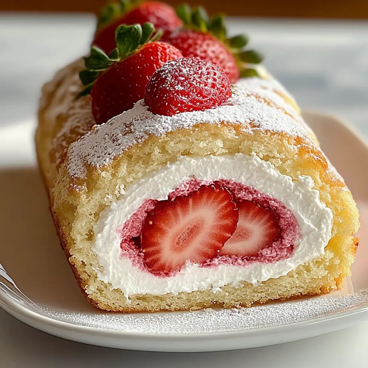 Strawberry Cream Swiss Roll