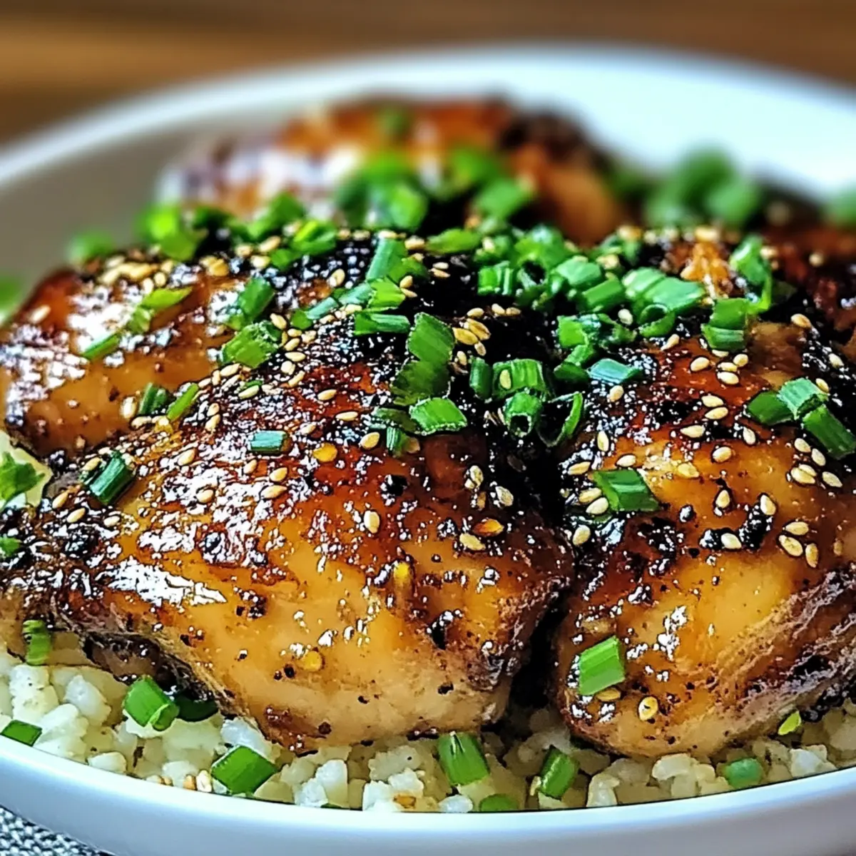 Garlic Soy Roasted Chicken Thighs