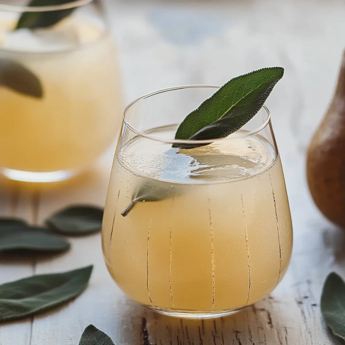 Pear and Sage Cocktail No Alcohol