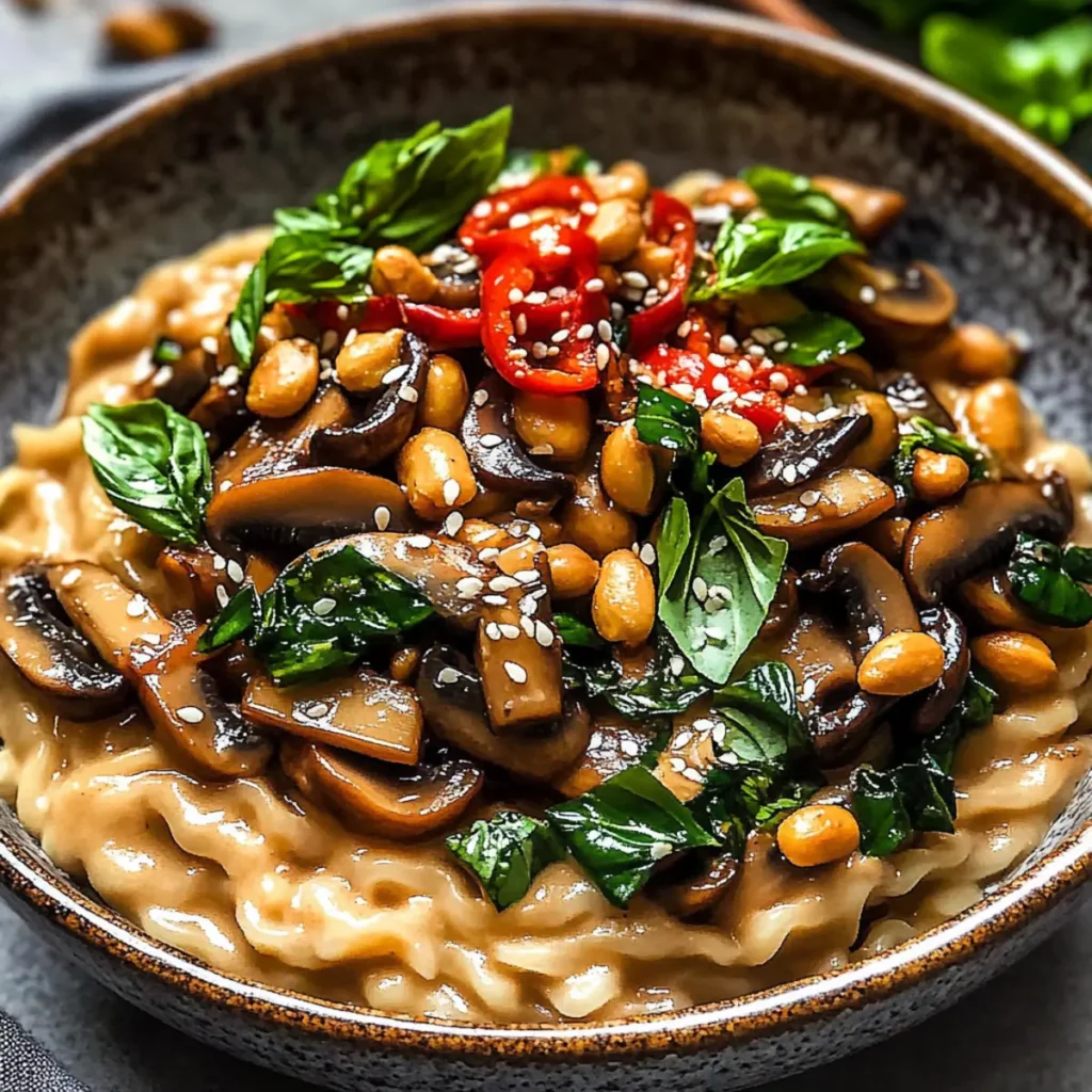 Vegan Mushroom and Peanut Stir-Fry