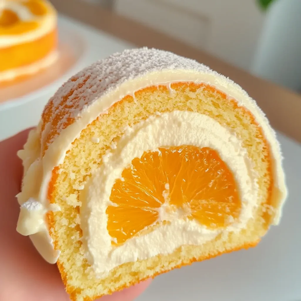 Orange Cream Roll Cake