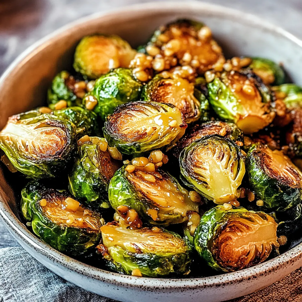 Miso Butter Roasted Brussels Sprouts