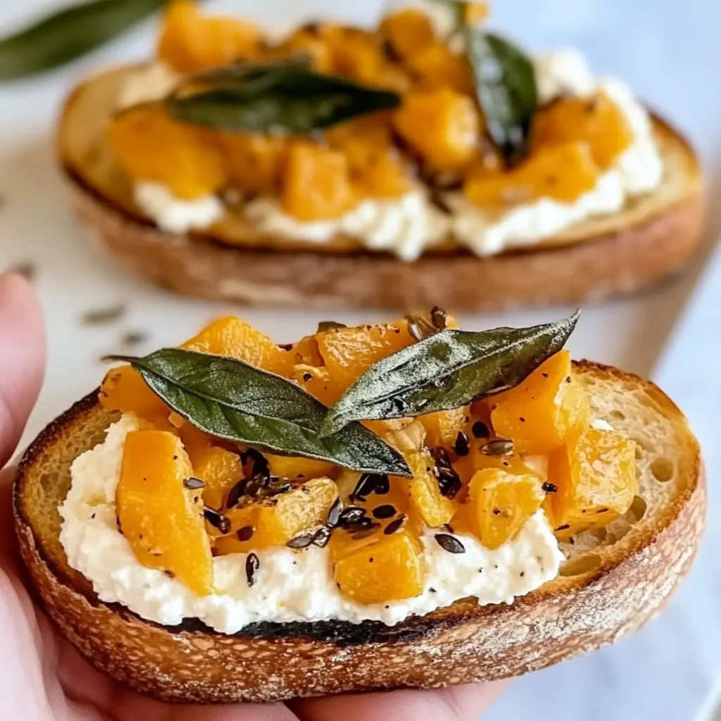Pumpkin Ricotta Bruschetta