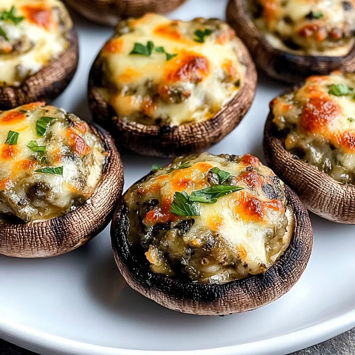 Stuffed Mushrooms with Garlic Herb Cheese