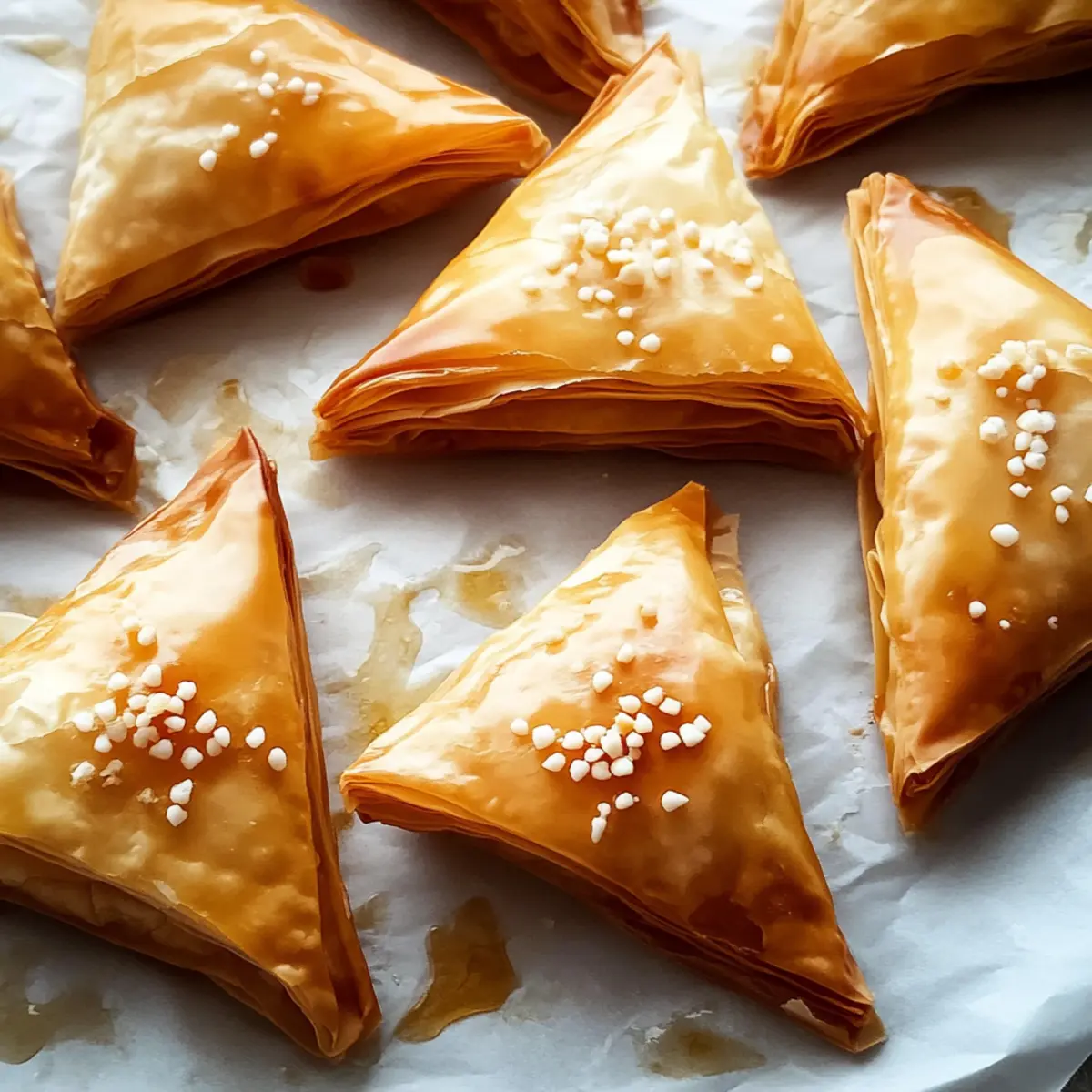 Pumpkin Ricotta Stuffed Phyllo Triangles