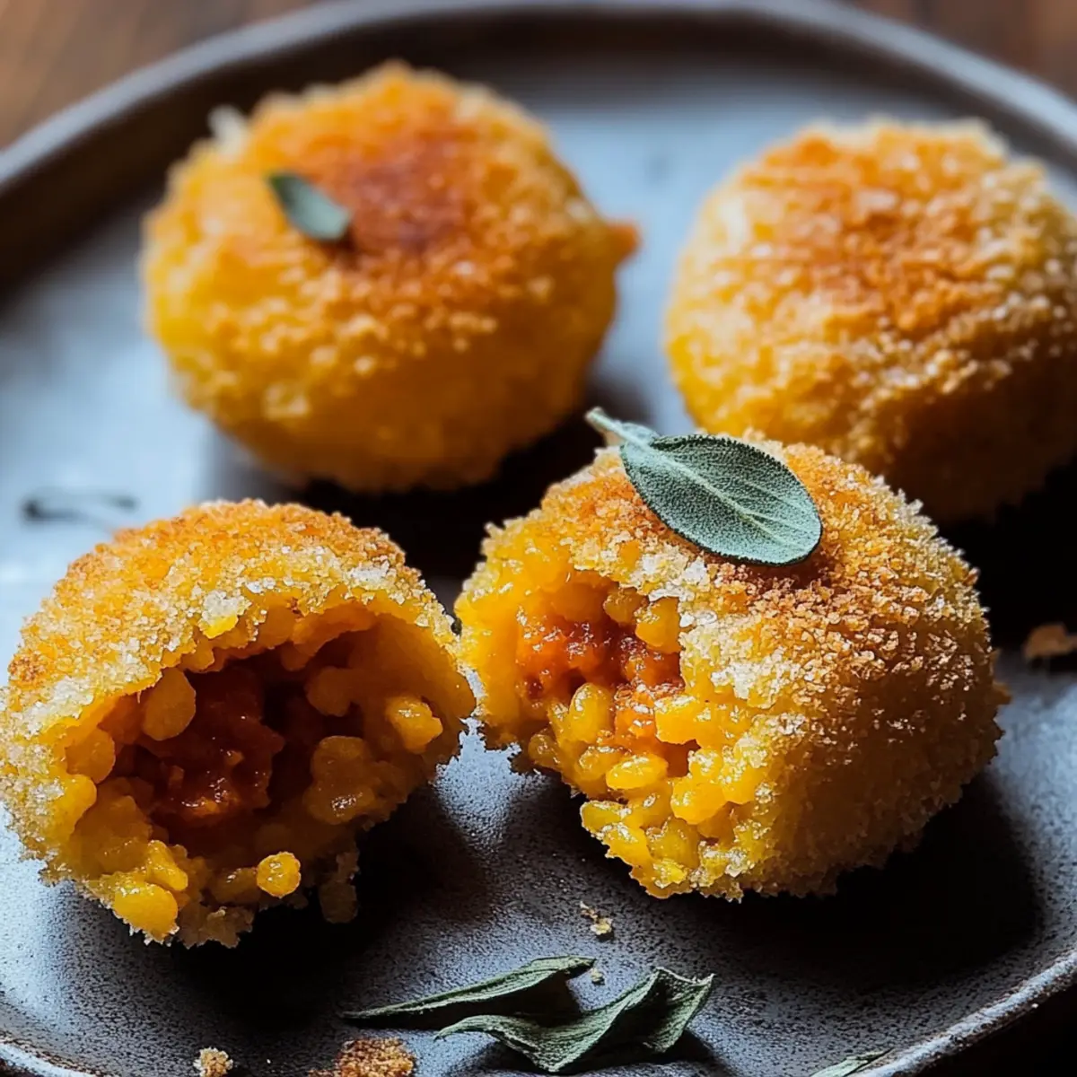 Pumpkin Arancini with Parmesan Crust