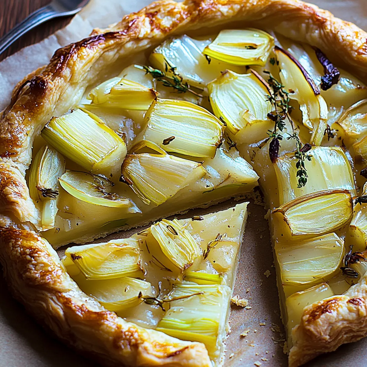 Caramelized Fennel and Leek Galette