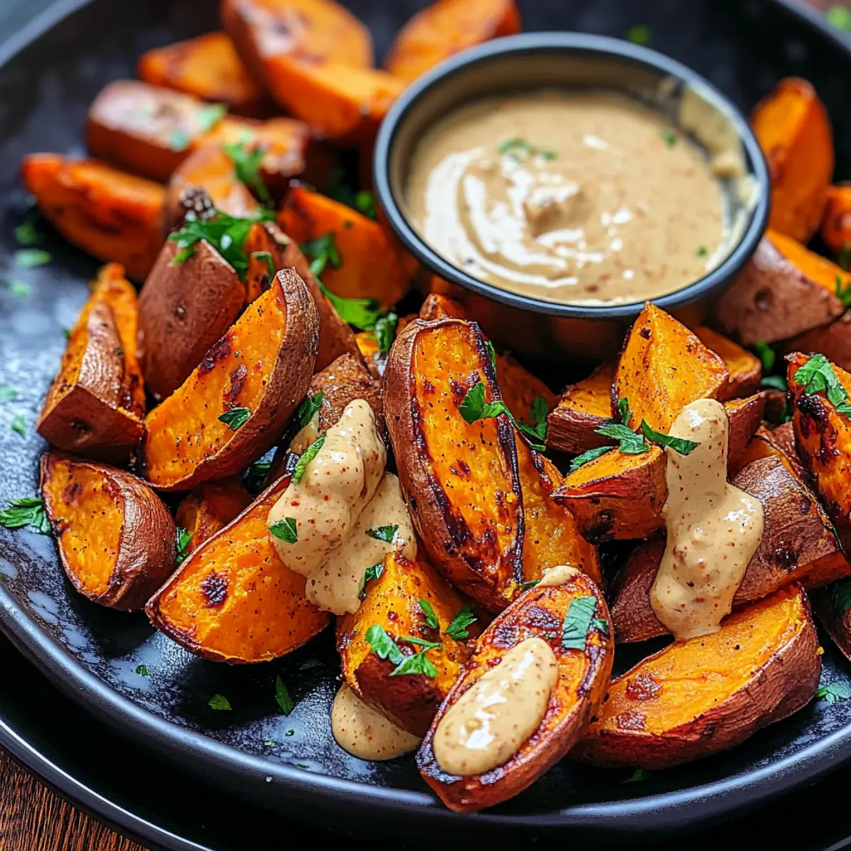 Smoky Roasted Sweet Potatoes with Chipotle Mayo