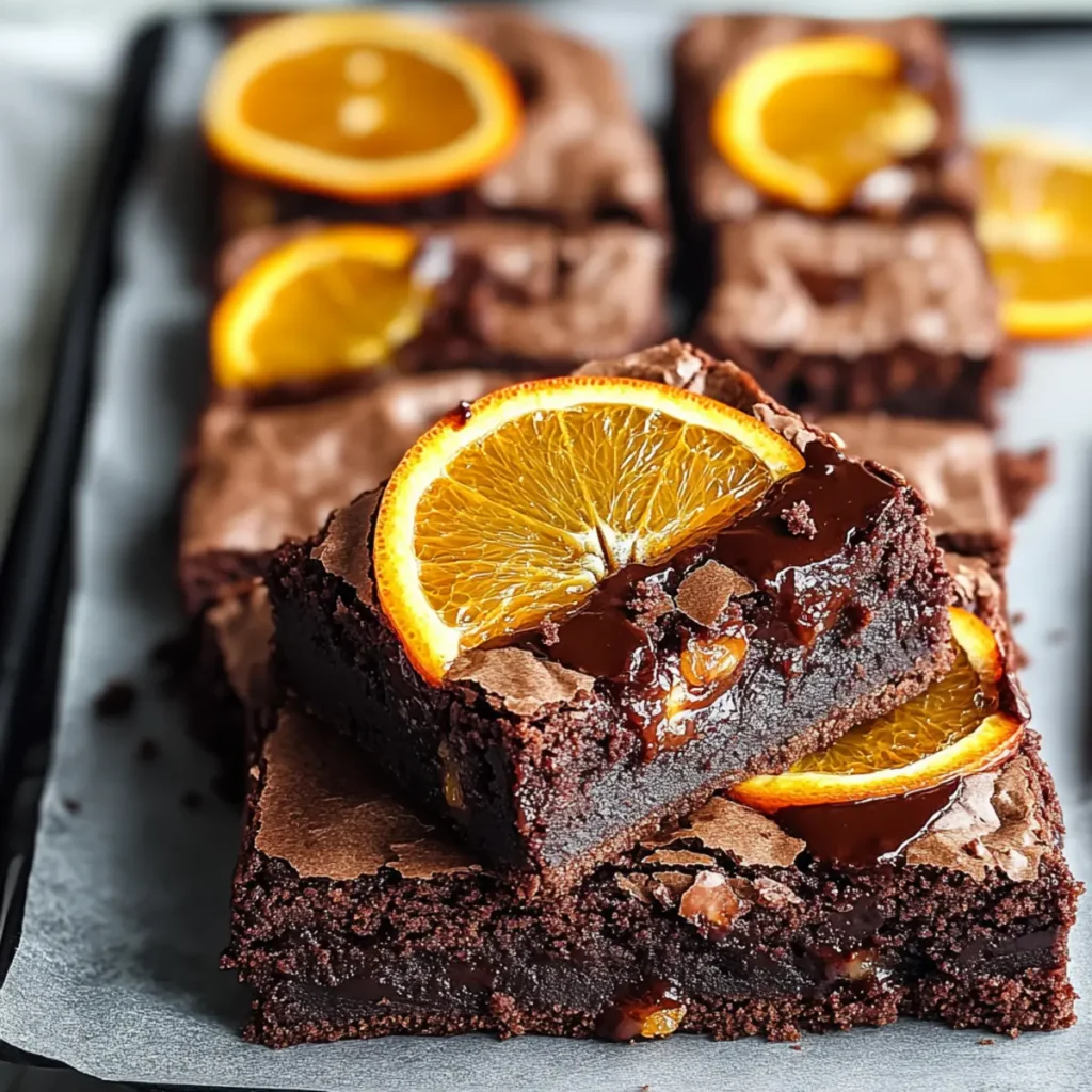 Orange Brownies - Dishing with Delaney