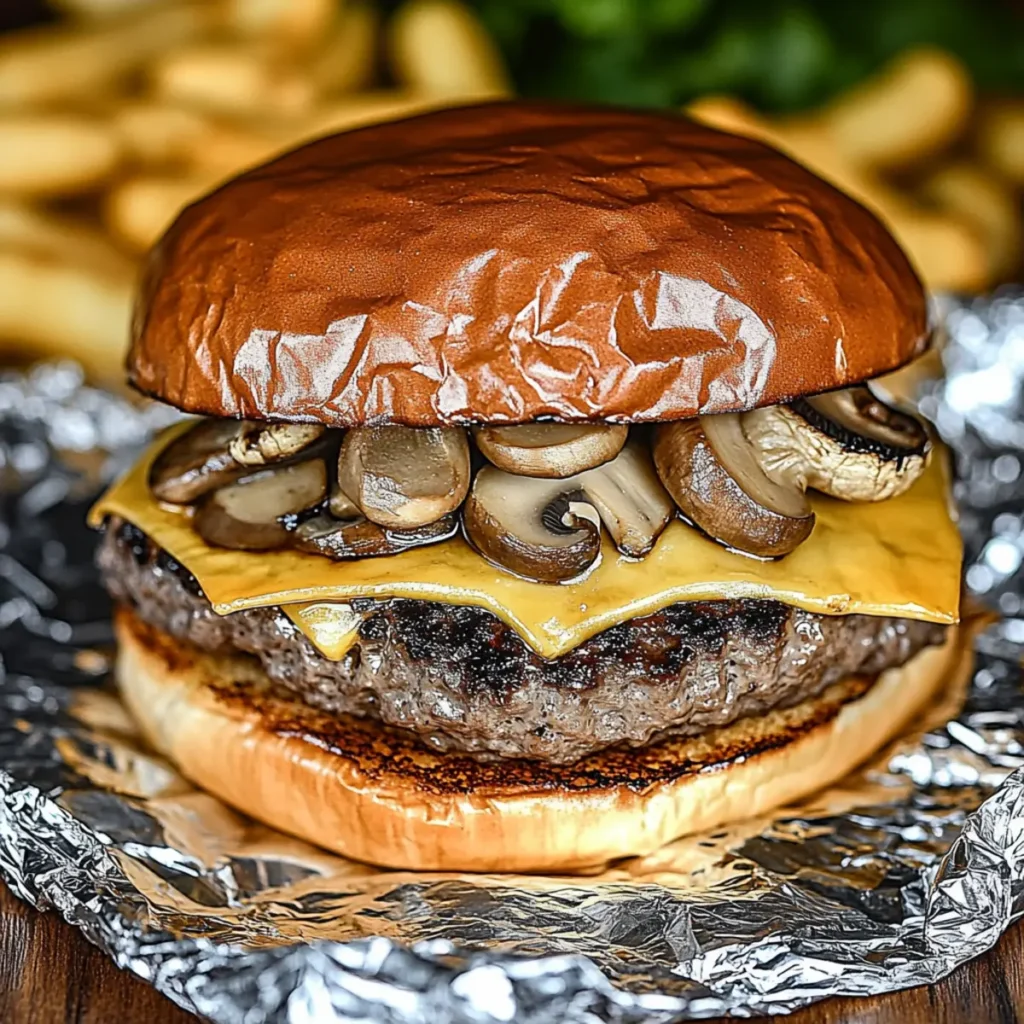 Mushroom Swiss Burger Foil Packets
