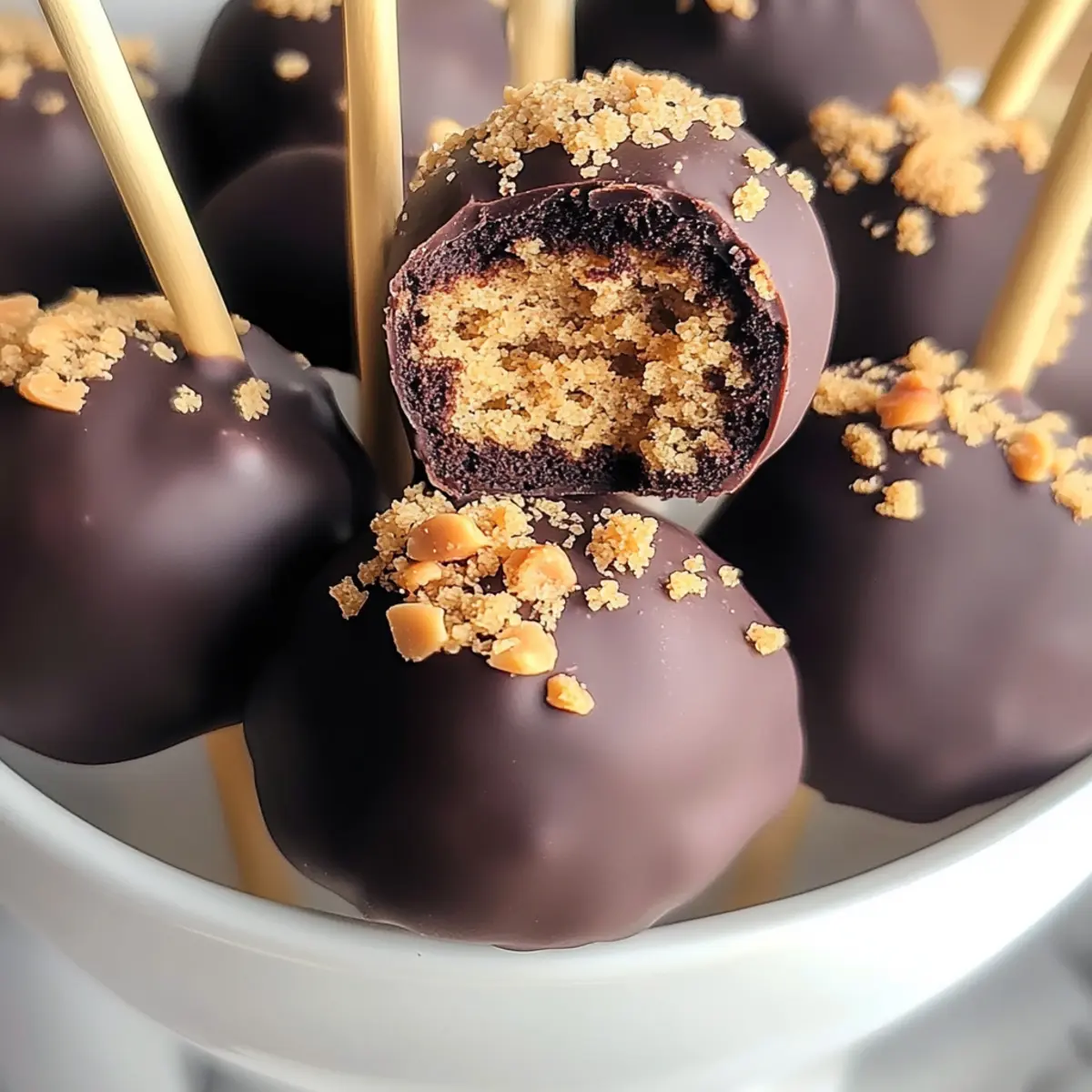 Chocolate Peanut Butter Cake Pops