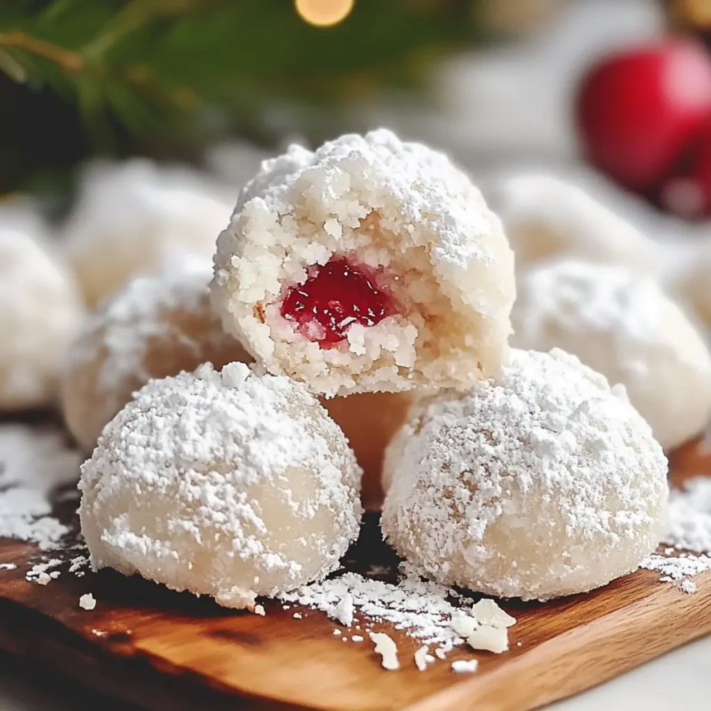 Almond Cherry Snowballs